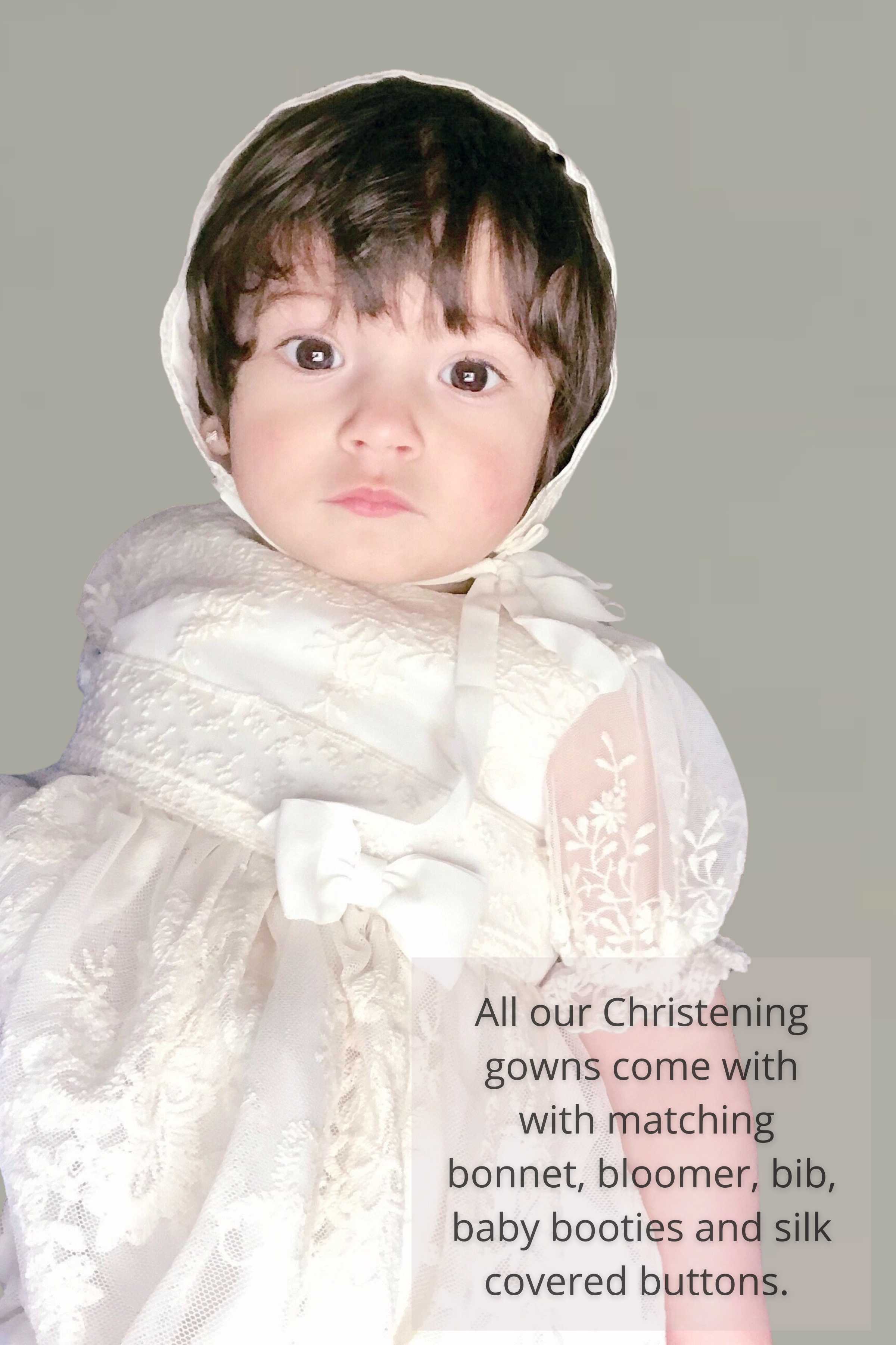 Devlin unisex White Christening Gown – Cottage Kids Online